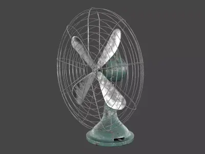 Table fan Low-poly 3D model