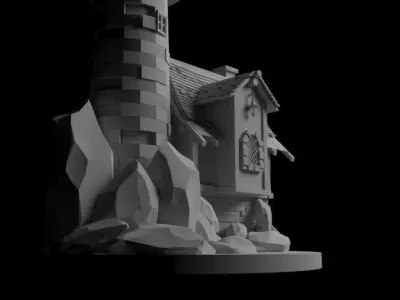 The light house Low-poly 3D model