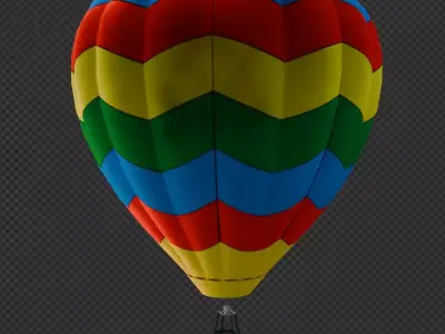 Hot air balloon 3D model 2