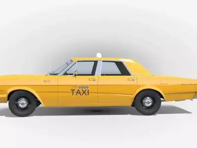 Galaxie 1966 Taxi 3D model