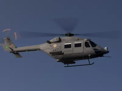 HAL ALH WSI Rudra Attack Helicopter 3D model