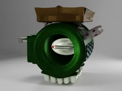 Post-apocalyptic Hand Saw Cannon 3D model