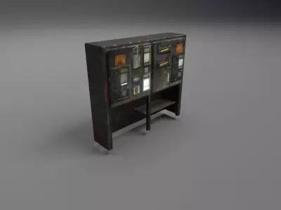 Vintage Electric Control Box - Old Electrics Low-poly 3D model