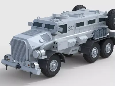Casspir Mk II Mine Resistant Ambush Protected Vehicle Low-poly 3D model