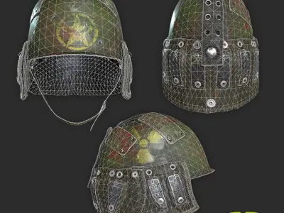 Military helmet Low-poly 3D model buy