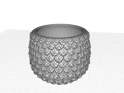 Rufus Ceramic Pot Planter 3D model