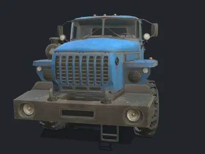 Ural 4320 Low-poly 3D model