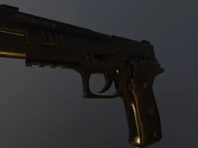 Worn out P226 Legion Low-poly 3D model