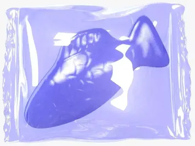 Wrapped Blue Fish model 3D model