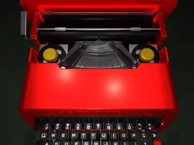 Macchina da scrivere valentine olivetti 3D model