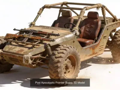 Post-Apocalyptic  Military Sand Buggy Collection 3D Model Pack