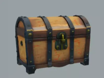 antique treasure chest 3D model purchase
