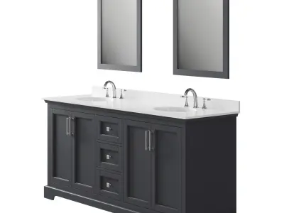 OVE Emma 72 Dark Charcoal Vanity 3D model