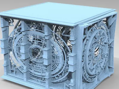 Observatory Baroque Cube temple 1  3D model