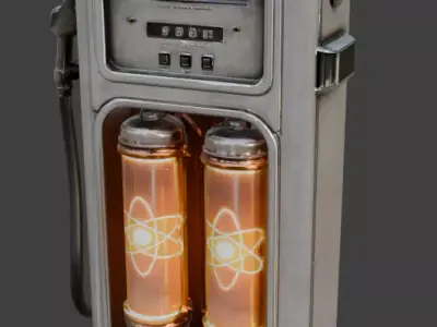 Atomic Orange Fuel Pump Low-poly 3D model