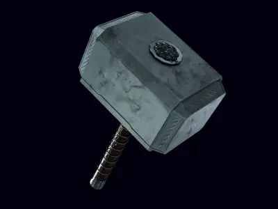 Mjolnir Hammer Free low-poly 3D model