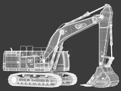 CAT 374F L Hydraulic Excavator 3D model purchase