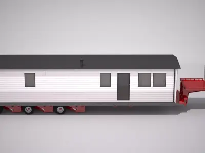 Moving Trailer with House 3D model