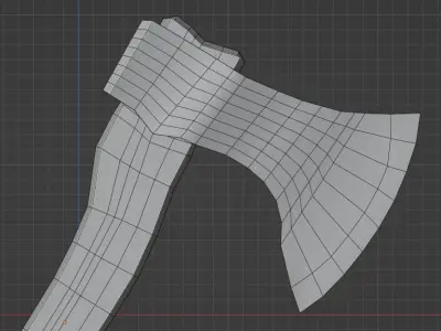 Viking Axe Low-poly 3D model 20