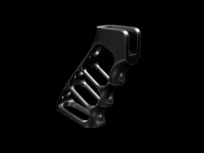 Tactical Dynamics Skeletonized Grip Black Low-poly 3D model