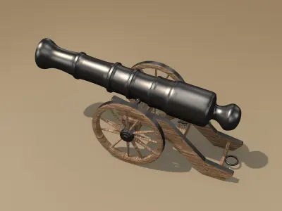 cannon 3D model 4