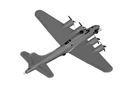 Boeing B-17 Flying Fortress 3D model purchase