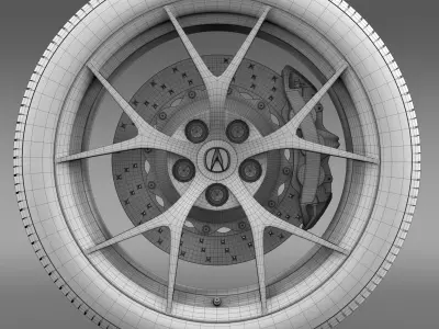 Acura NSX wheel 2015 3D model