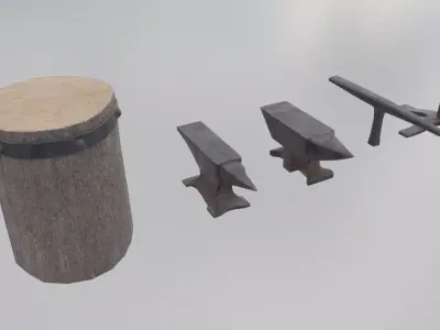 Anvil Props Low-poly 3D model