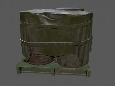 Military Material Low-poly 3D model