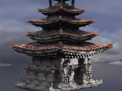 Dragon Lord Temple 4 3D model