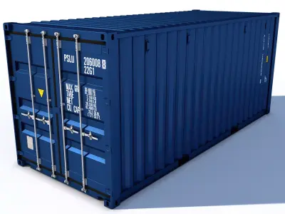New 20ft Shipping Container 3D model