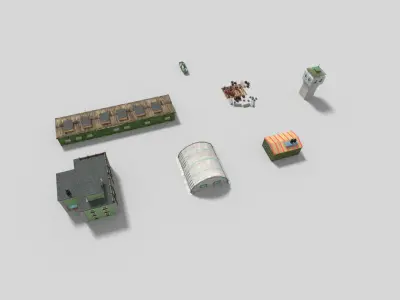 low poly military pack Low-poly 3D model purchase