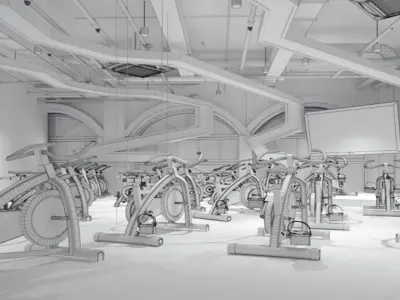 Gym Club 02 3D model