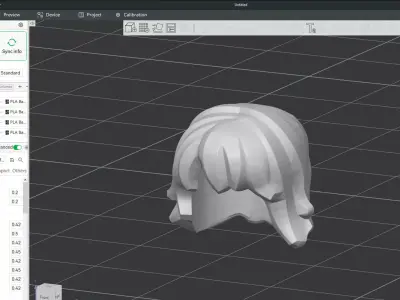 Custom3Dprint Minifigure Accessory - Minifigure Hair S3 - 03 3D print model