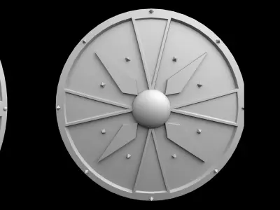 Shield Base Mesh Vol 3  Low-poly 3D model