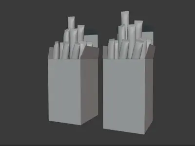 box packaging Low-poly 3D model