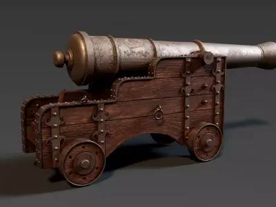 Old Cannon 3D Model 3D model