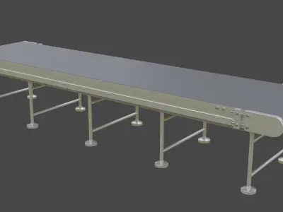 Industrial Conveyor Belt - Clean 3D model