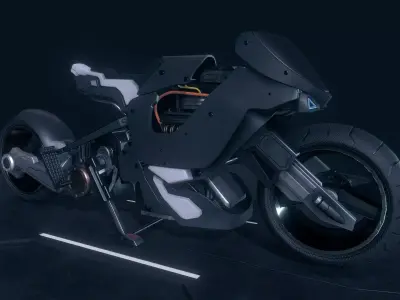 Mechanical cars and motorcycles 3D model
