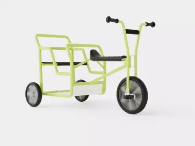 tricycle Low-poly 3D model by LibraryOf3D