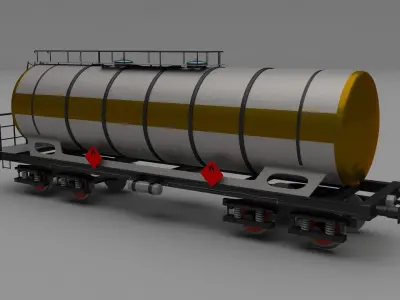 Train tanker collection 3D model