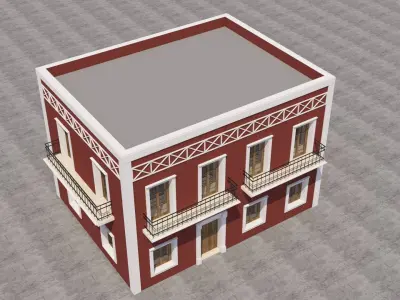 Mexican House 3D model 6