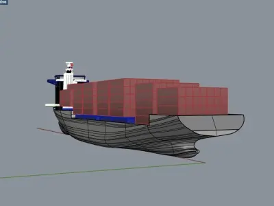 138 Lpp Container Ship Free 3D model