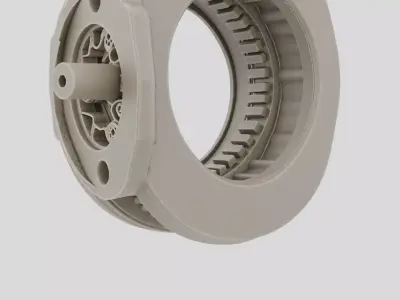 Industrial Gearbox Housing for 3D print 3D model