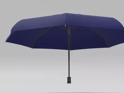 Folding umbrella Navy Free 3D model