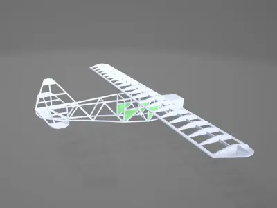 3D Printable Disassembled Light Aircraft  3D print model