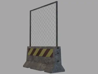 Concrete Barriers Low-poly 3D model