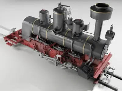Brigadelok Steam Locomotive 01 Free 3D model