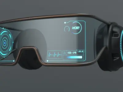 Military sci-fi helmet glasses pack 3D Model Collection