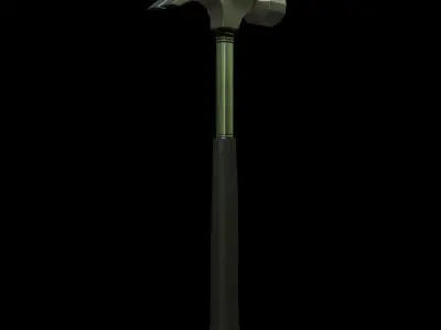 claw hammer  Low-poly 3D model